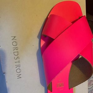 neon pink nordtrom sandals